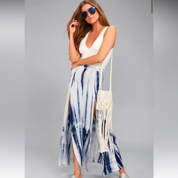 Lulus Dresses & Skirts - LULUS - NWT SHORE TO ADORE TIE DYE MAXI SKIRT